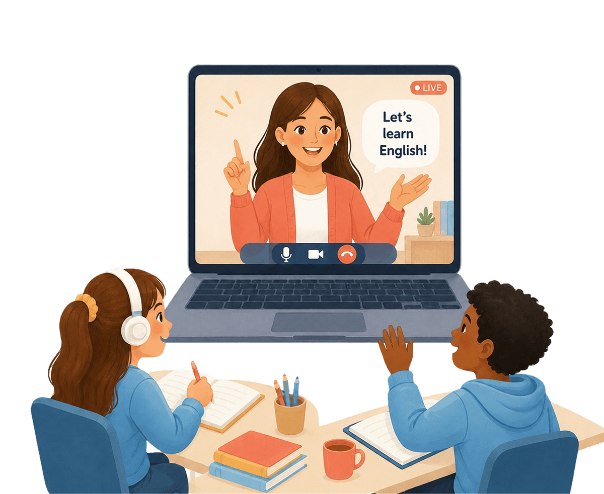 Live online English class